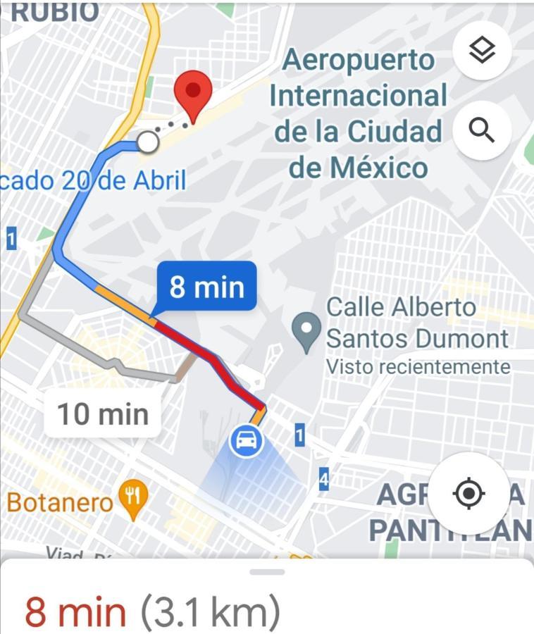 Departamento Cercano Al Aeropuerto T2, A 2 Calles Cidade do México Exterior foto